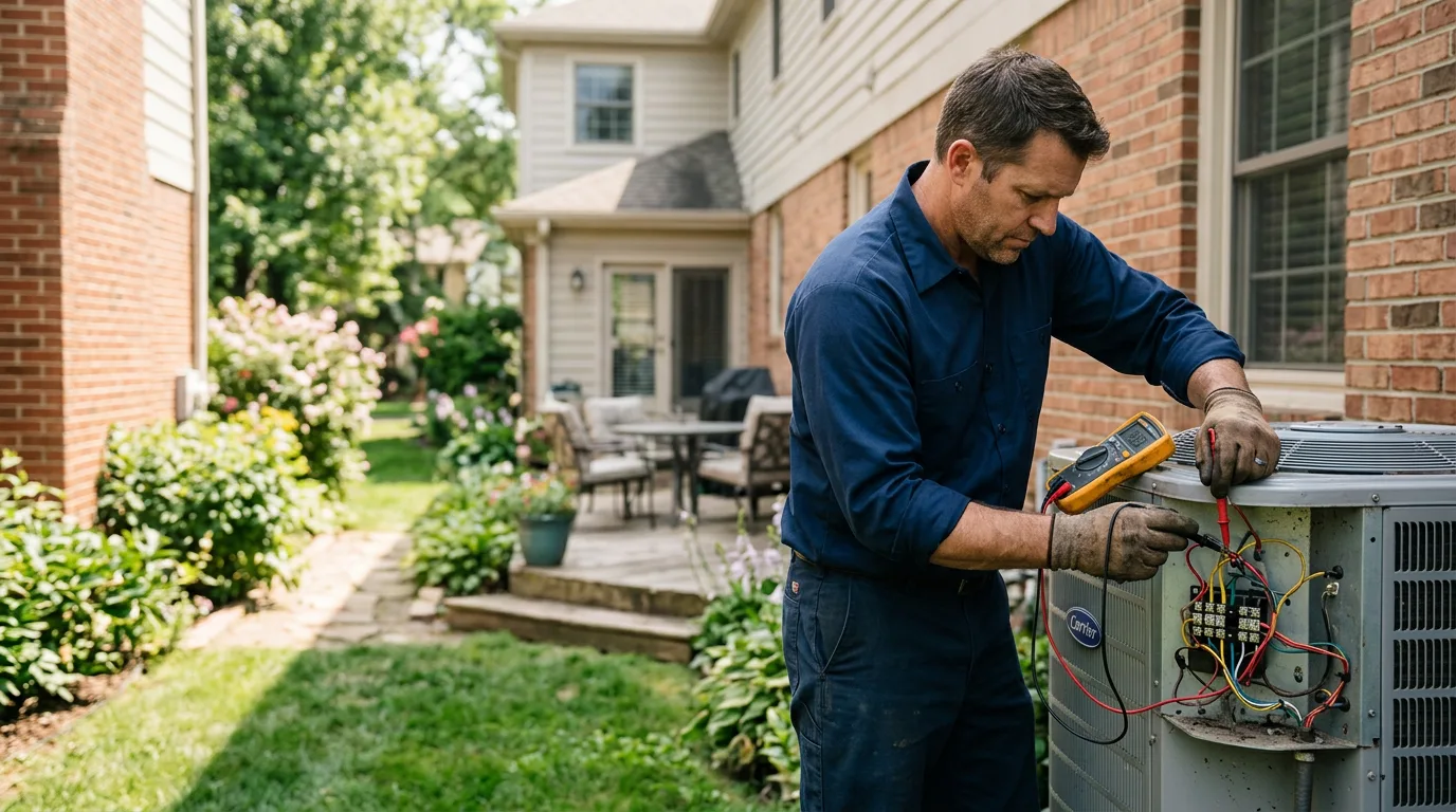 HVAC technician working near Petersburg, NY